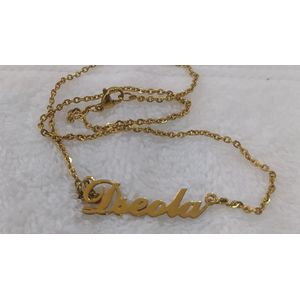 TR DEOLA CUSTOMISED NAME GOLD STAINLESS STEEL NECKCHAIN 