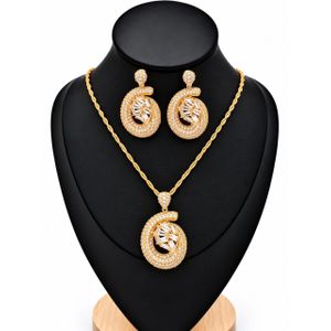 ndustrial Pave Zirconia Structural Statement Jewelry Set