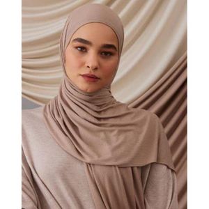 Breathable Plain Jersey Hijab Scarf nude colour