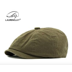 Mens' cotton Octagonal Panama Hat Cap- brown