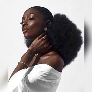 Full Kinky Hair Bun- Afro Ponytail