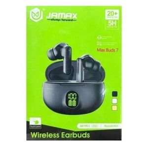 ORIGINAL Jamax Max Buds 7 Wireless Earbuds – Super Loud Bass, Long Range, Touch Control, Fast Charging & Waterproof Earphones