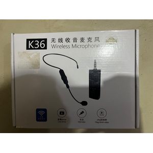 K36 Wireless Microphone – 2.4GHz Wireless Headset Microphone for Teaching, Presentations, Live Streaming & Public Speaking
