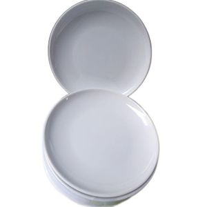 White Unbreakable Ceramic Flat Plates (12pieces)
