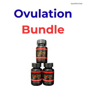 Ultra Ovulation Support Bundle – CoQ10 Fertility Support for Women, Egg Quality, Energy & Reproductive Wellness (3 Bottles, 60 Capsules Each)