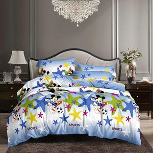 4by6 Cartoon Characters Bedsheet With 2 Pillowcase 