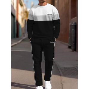 Men Casual Long-Sleave Sweatshirt and Joggers