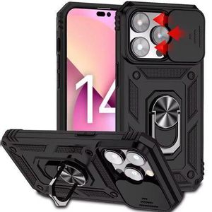 Heavy duty kickstand phone case with camera cover for iPhone 14 Pro max