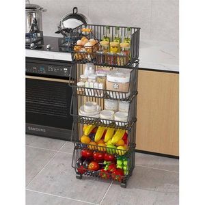 5 tires VEGETABLE FRUIT STORAGE 5 TIER KITCHEN STACKING STACKABLE BASKET RACK