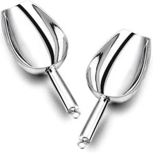 Premium Stainless Steel Ice Scoop Shovel Multi-Purpose Utility Scoop for Restaurants, Hotel & Bars - 1 Piece - Big Size