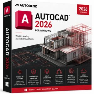 Auto CAD 2026 Commercial Edition for Windows Full Version - World’s leading 2D and 3D CAD tools - (With Lifetime Network License)