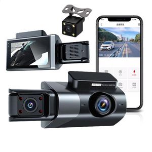 JL Dash Cam WIFI Video Recorder HD 1080p 3'' IPS Screen Waterproof Night Vision Simultaneous WiFi Display with 3 Lens