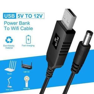 WiFi To Powerbank Cable Connector DC 5V To 12V USB Cable Boost Converter Step-up Cord For Wifi Router