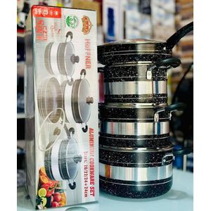 Hofner Pot Set 3 Pots with Lids and Fry Pan