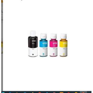 Refillable Ink For  GT53xl Black And Gt52 Colors  (C, Y, M)