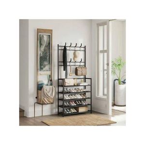 Modern 5 Tier 80CM Multi Functional Shoe and Hat Rack with Hanger