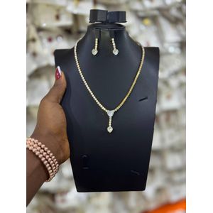 Ladies earrings and necklace set 