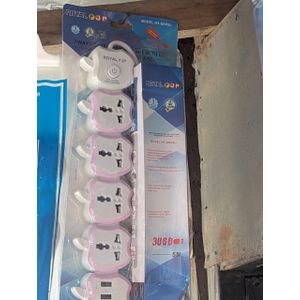 Royal FJP 7-Way Extension Socket with USB (Model: HY-GKP5U)