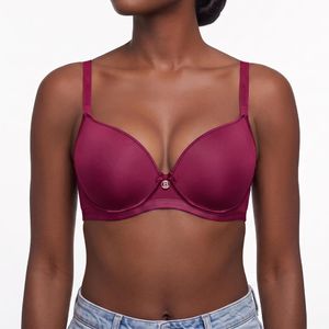 Binnys Affordable Luxury Ruby Red Bra,Rhinestone Pendant, Adjustable Straps, Lifting Effect, Non-Removable No-Shift Pads, Vacation Summer Women's Bra 