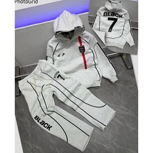 Male 2pcs Set  Up/down Joggers (7 BAGGY )-Grey