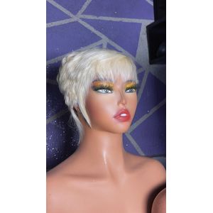 Short hair Rihanna wig 