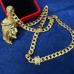 GOLD PLATIED MENS NECKLACE SET