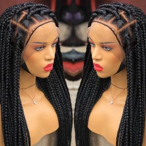 Braid Luxury Full Lace Box Braid Wig With Beed