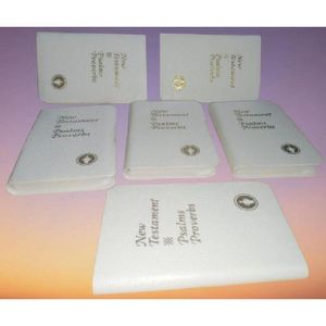 Pocket New Testament Bible With Psalms & Proverbs  -White Color Hardcover (SET- OF 6)