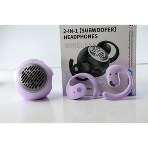 2-in-1 Subwoofer Open-Ear Wireless Bluetooth Earphones