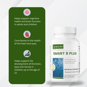 Nutrichoice Smart 8 – 60 Capsules Omega-3 Salmon Oil for Brain, Heart & Eye Support