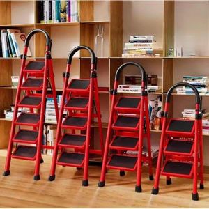 Non-Slip Steps Ladder Portable Folding Steel Ladder Multipurpose