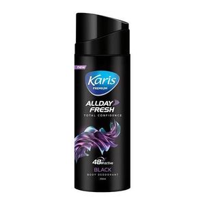 Karis allday fresh body deodorant spray 48h active - 200 ml - BLACK 