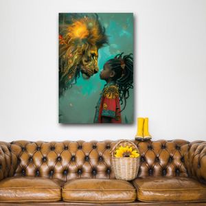 Fearless wall art framed canvas