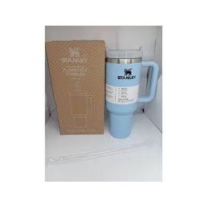 Stan Stanley Cup Quencher Flip Straw Stainless Steel - Mug blue