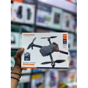 Porodo Aero View Folding Drone  4K HD Camera  12 Min Flight Time  120M Range  GPS Drone with Remote Controller  Foldable Quadcopter