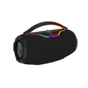 Portable Bluetooth Speaker with Dual 5W Drivers, 10W Stereo Sound, Bluetooth 5.3, FM Radio, TF Card, USB & AUX, 1800mAh Battery, Soundbar Style Wireless Speaker