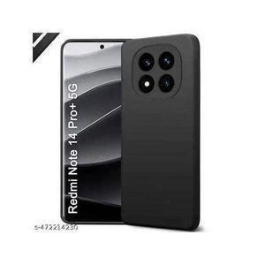 XIAOMI Redmi Note 14 Vogue Platinum Edge Protective Black Silicon Back Case 