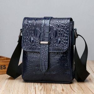 Latest Trend PU Leather Men's crocodile Leather Shoulder Bag New Chest Bags Messenger Leather Bag Purse Side Bag - Unisex Student Side Bag Campus Crocodile Leather Crossbag