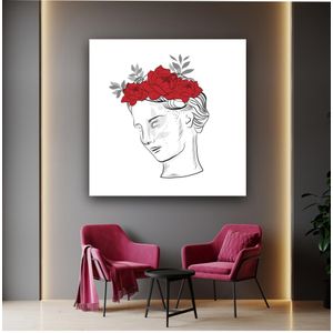 Red Rose MA Frammed wall art canvas