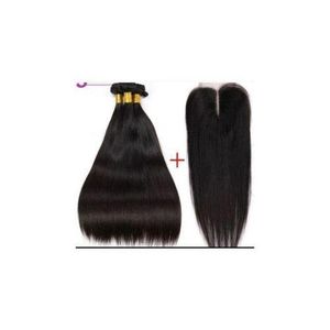 Luxury Bone Straight Full Head Fix Bundles+Closure For Full Head Fix Bundles