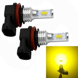 2 PCS H8/H11 72W 1000LM 6000-6500K Super Bright White Light Car Fog LED Bulbs, DC 12-24V(Yellow Light)