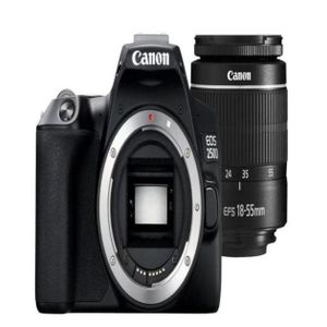 Mini Digital Camera Canon EPS 250D DSLR Digital Camera 24.1 Megapixels, EF-S  18-55mm F/ 3.5-5,6 lll Lens Camera BLACK 