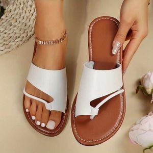 Top Quality Leather Ladies Palm Slippers  white