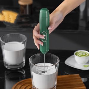 Electric Milk Frother, Usb Rechargeable Milk Frother And Mini Beater With  Dual Head Whisk, Stainless Steel Mixer For Coffee Cream Cappuccino Latte Coc