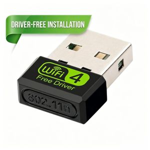 150Mbps USB WiFi Adapter, Driver-Free Nano WiFi Dongle for PC/Laptop, 2.4GHz Wireless Network Card, Plug & Play, Supports Windows 11/10/8/7/XP