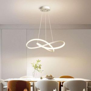 ESCLIGHTING Luxury LED Pendant Crystal Hanging Lamps Chandelier - 70W - White