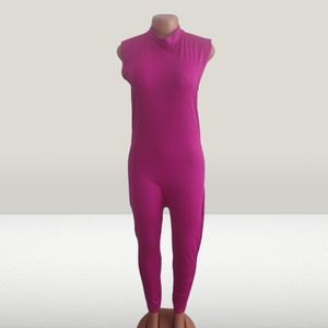 unique ladies magenta pink jumpsuit for small and medium size
