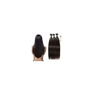 Bliss Hair Natural Black Silky Straight Hair Weave 4Bundle.