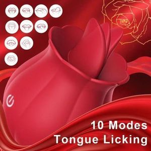 Rechargeable Tongue Lick Clitoris Sucker Sex Toy Adult Toys for Women Vagina Clit Flower Female Sex Toys