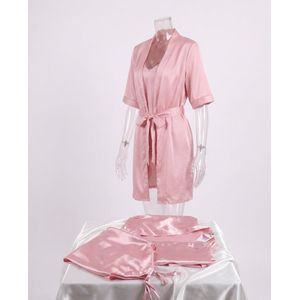 Women’s Luxury Slik Robe and Inner Gown – Soft, Elegant & Comfortable Nightwear - Gold